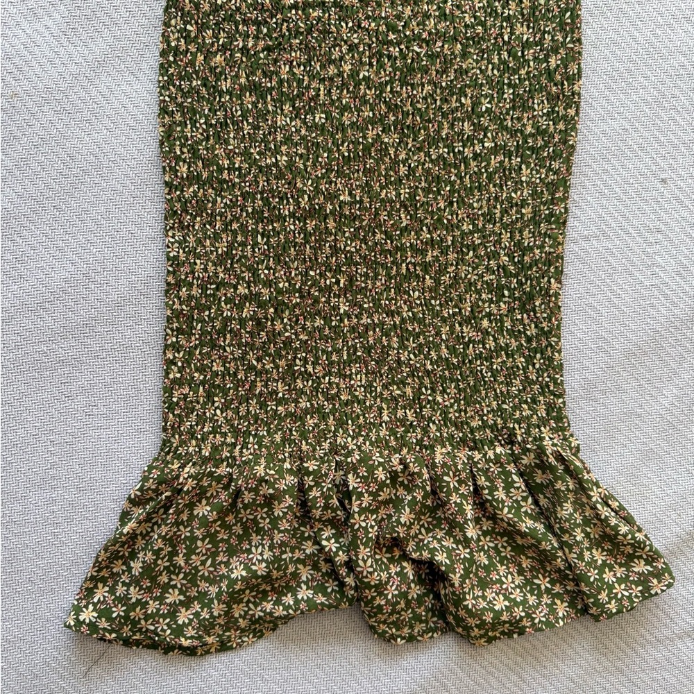 Petal & Pup Green Striped Floral Midi Dress size XS - Picture 3 of 8